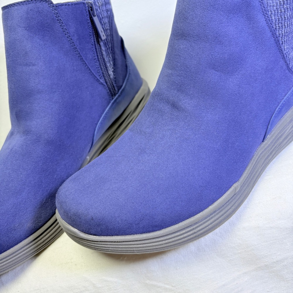 Ryka‎ Noelle Next Blue Fabric Ankle Boots Women 11M Side Zip Comfort Booties - Picture 7 of 15